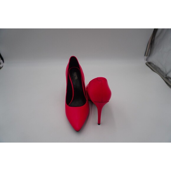 Michael Kors Claire Neon Hot Pink Leather Stiletto Pointed Toe High Pump Sz 9.5M - Picture 9 of 17